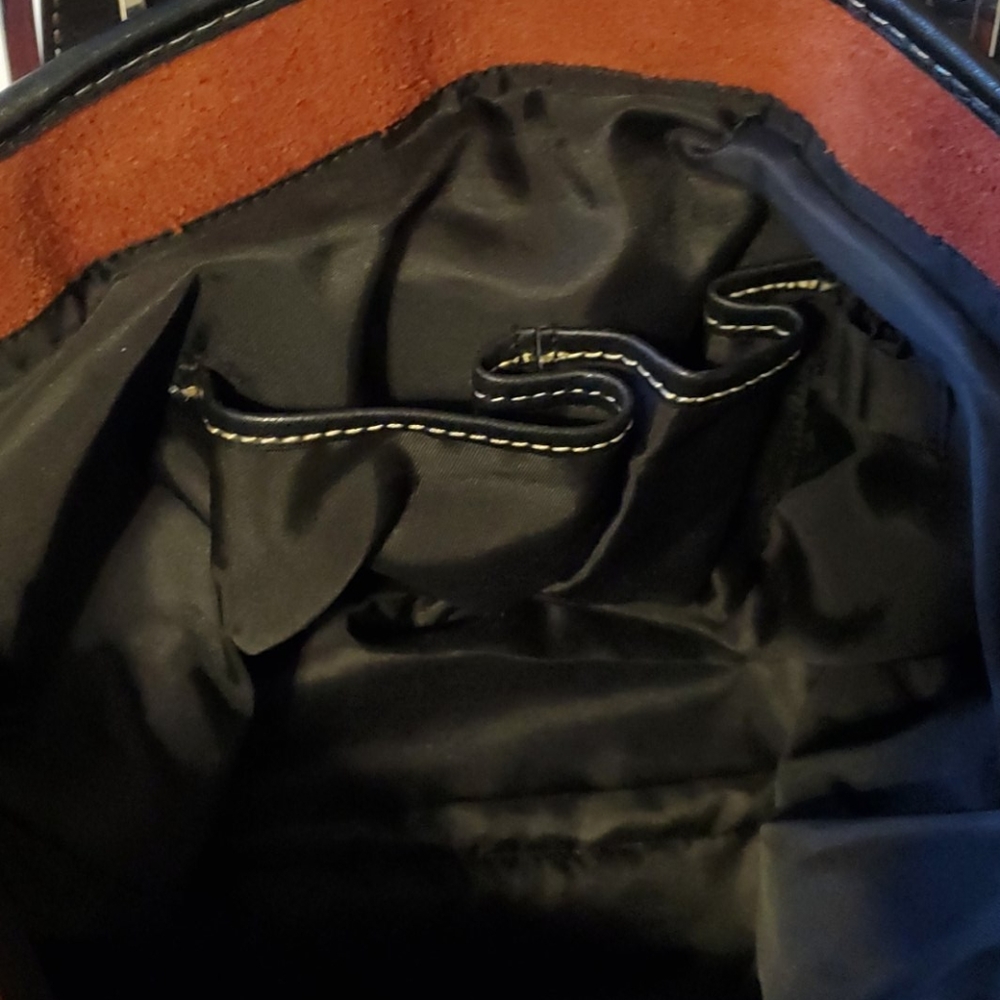 Preston & York Rust Suede & Leather Handbag - Picture 6 of 12